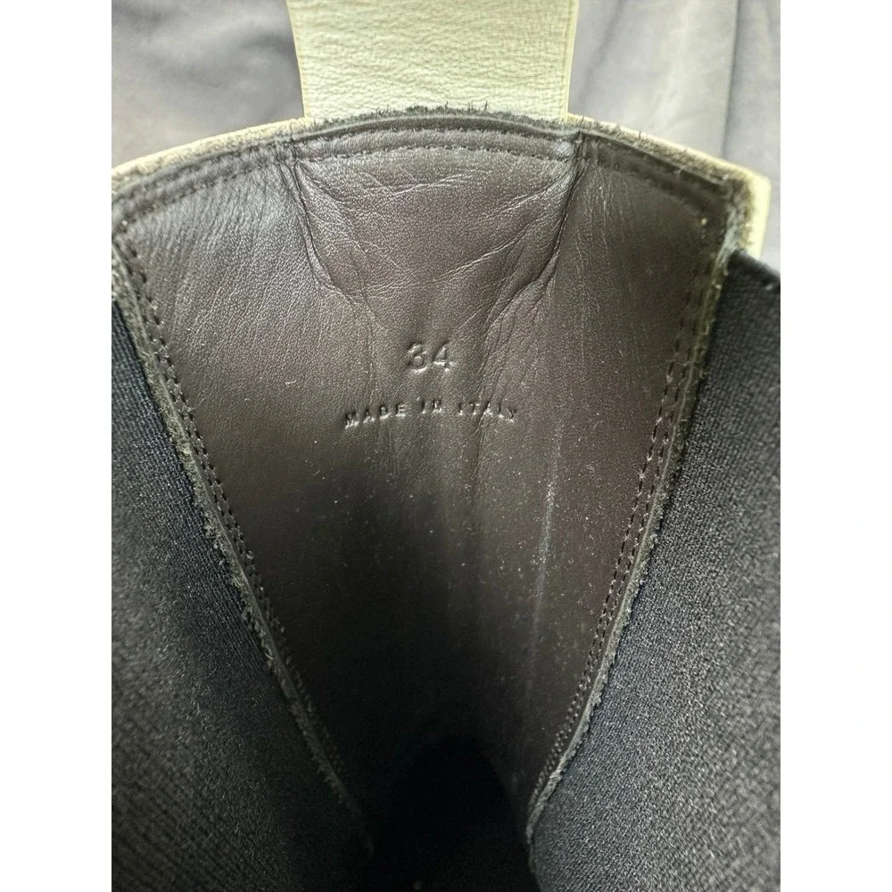 Bottega Veneta Tire‎ Lug Chelsea Boot in Sea Salt Black Italy Size EU 34